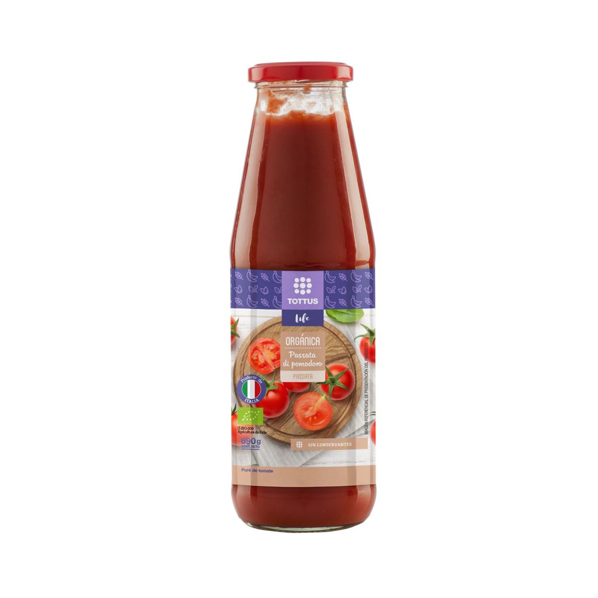 TOTTUS LIFE - Passata Tottus Life Orgánica Empaque 690 g