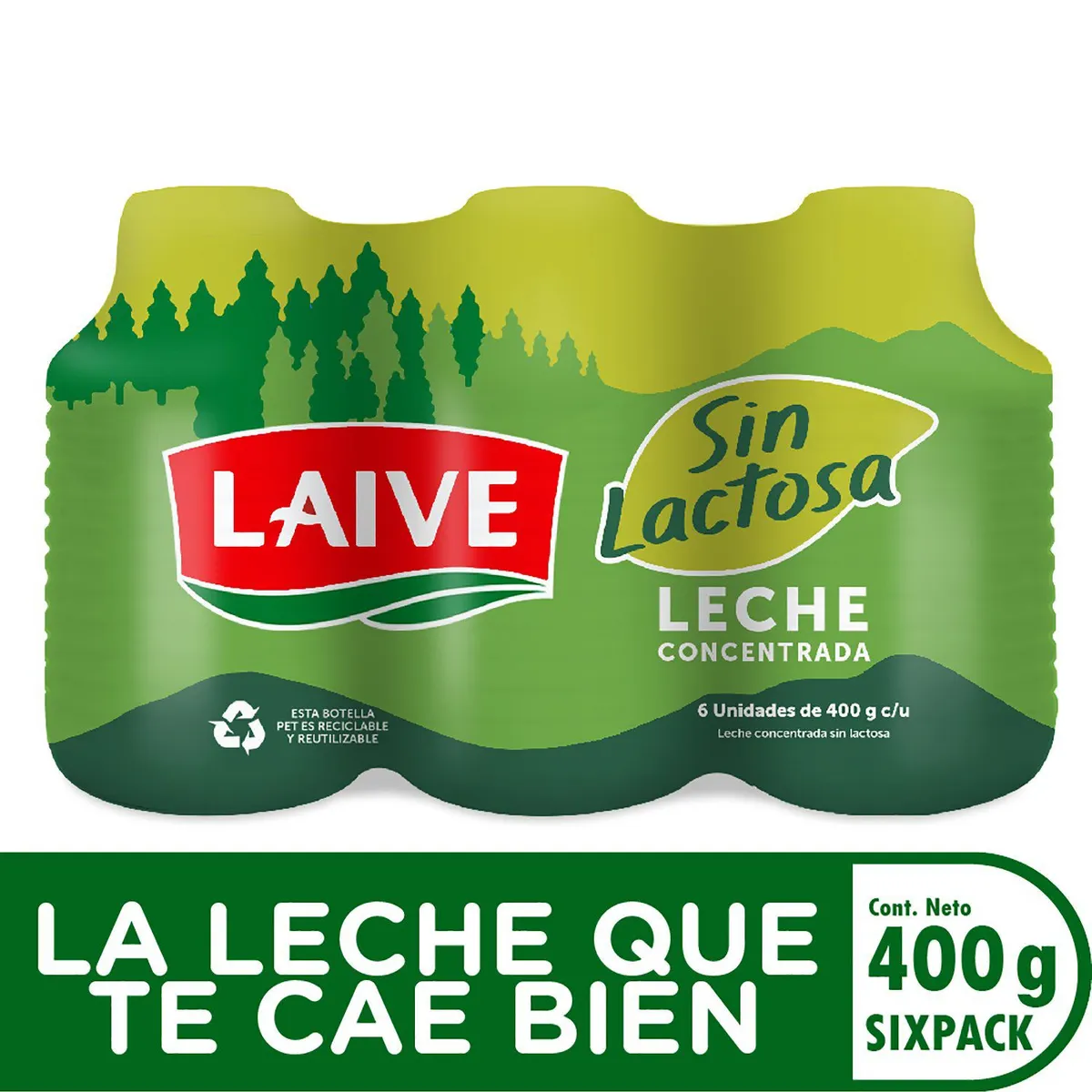 LAIVE - Sixpack Leche Laive Sin Lactosa Laive 400 g