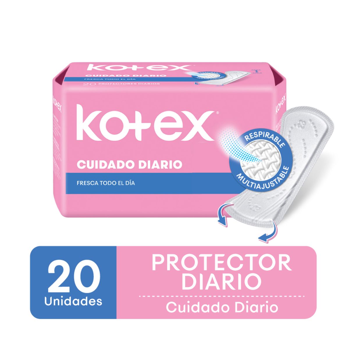 KOTEX - Protectores Diarios Cuidado Diario Kotex Empaque 20 Und