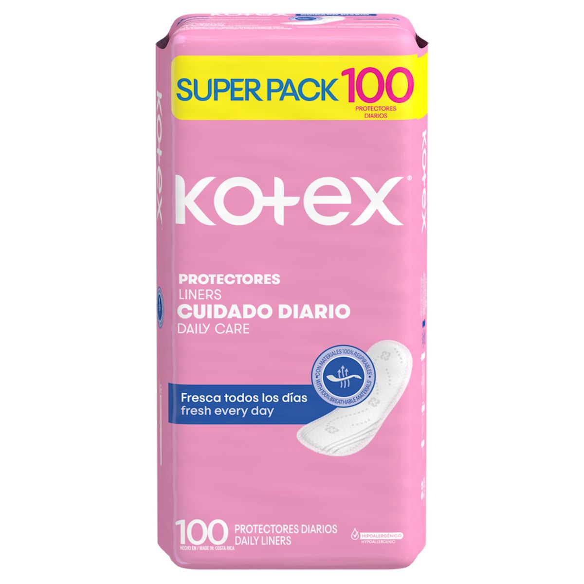 KOTEX - Protector Diario Kotex Cuidado Diario Esencial Bolsa 100 Und