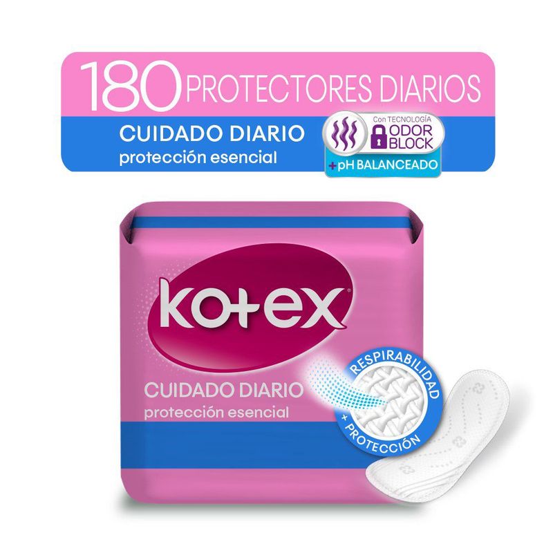 KOTEX - Protector diario Kotex normales 180 unidades