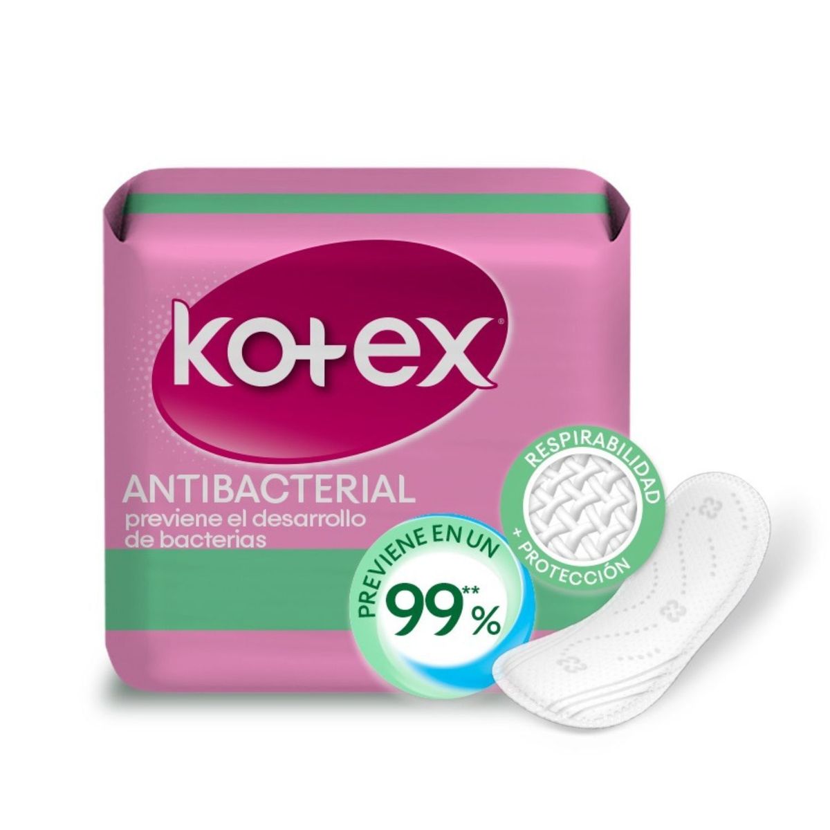 KOTEX - Protector Diario Kotex Antibacterial Caja 180 Und