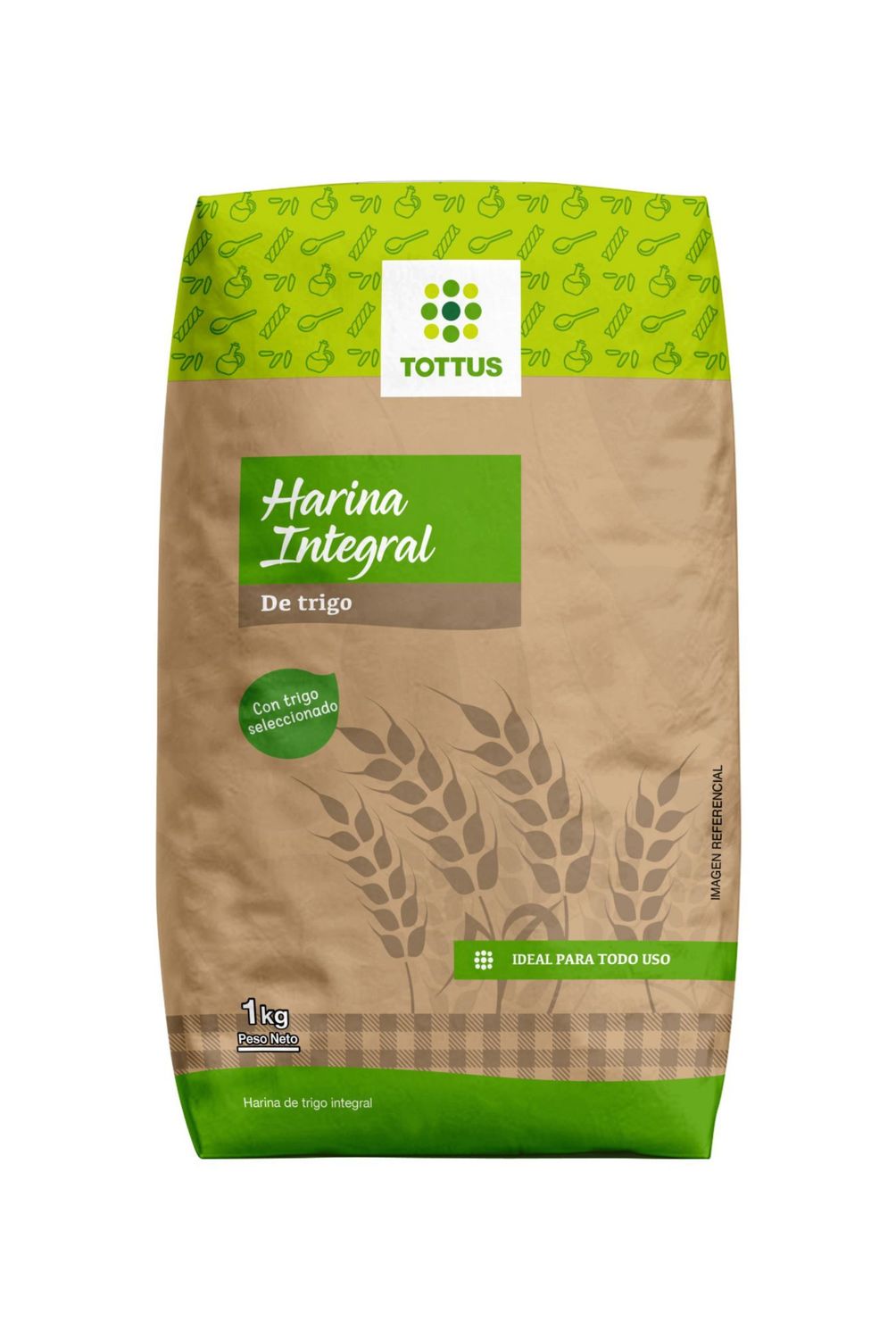 TOTTUS - Harina Integral Tottus Bolsa 1 Kg