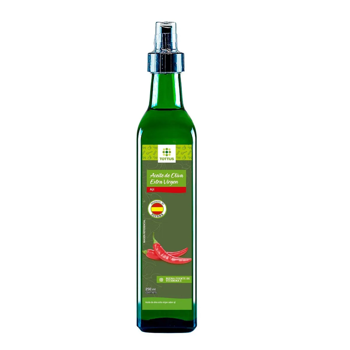 TOTTUS - Aceite de Oliva Extra Virgen Ají Tottus 250 mL
