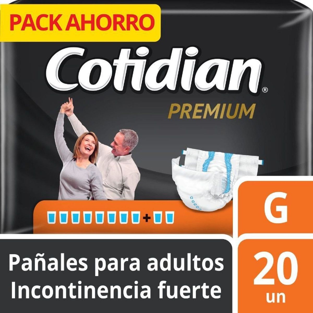COTIDIAN - Pañal para Adulto Cotidian Premium Tanga Talla G Empaque 20 Und