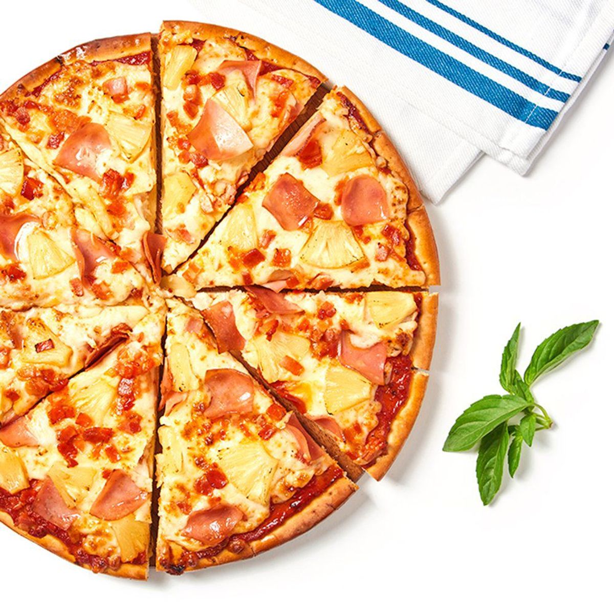 TOTTUS - Pizza Hawaiana Con Tocino Horneada Tottus
