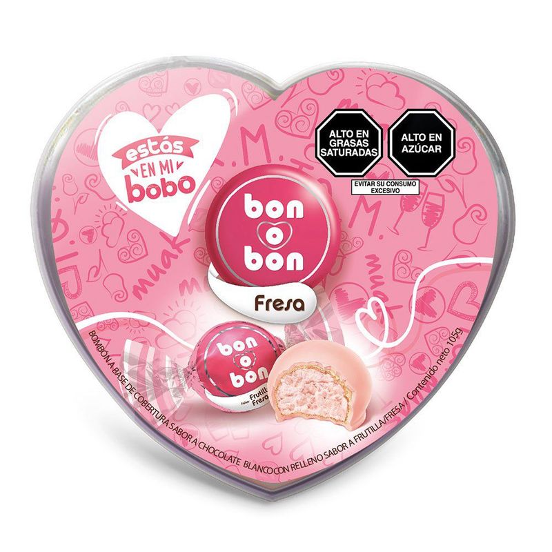 BON O BON - Corazón Mini Bob Fresa 105g