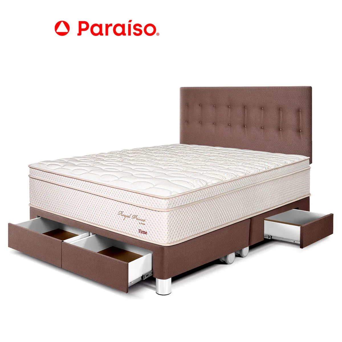 PARAISO - Dormitorio Cajones Royal Prince King Choco