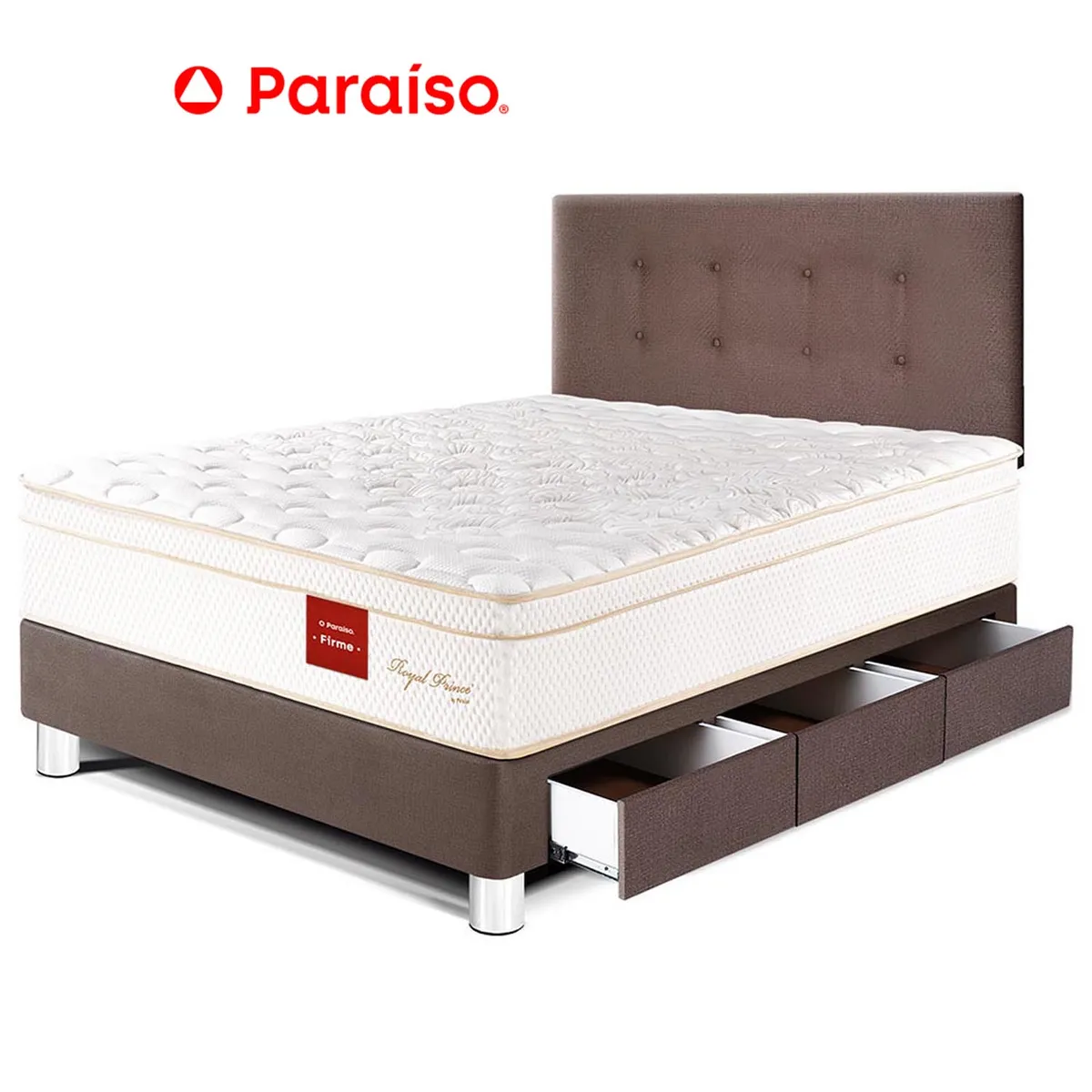 PARAISO - Dormitorio Cajones Royal Prince 1.5 Pz Choco