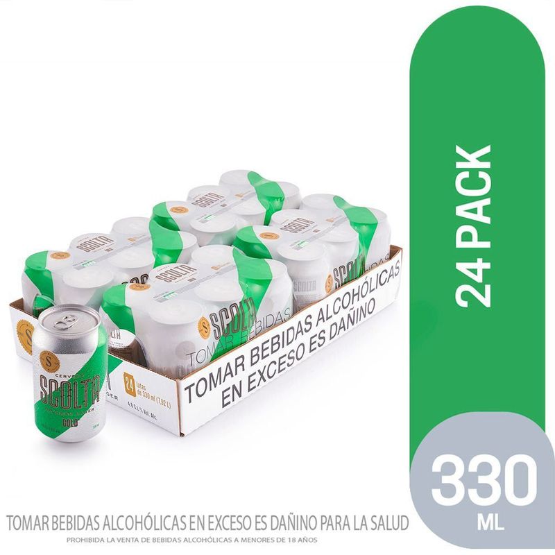 TOTTUS - Cerveza Scolta Pack 24 Latas 330 mL