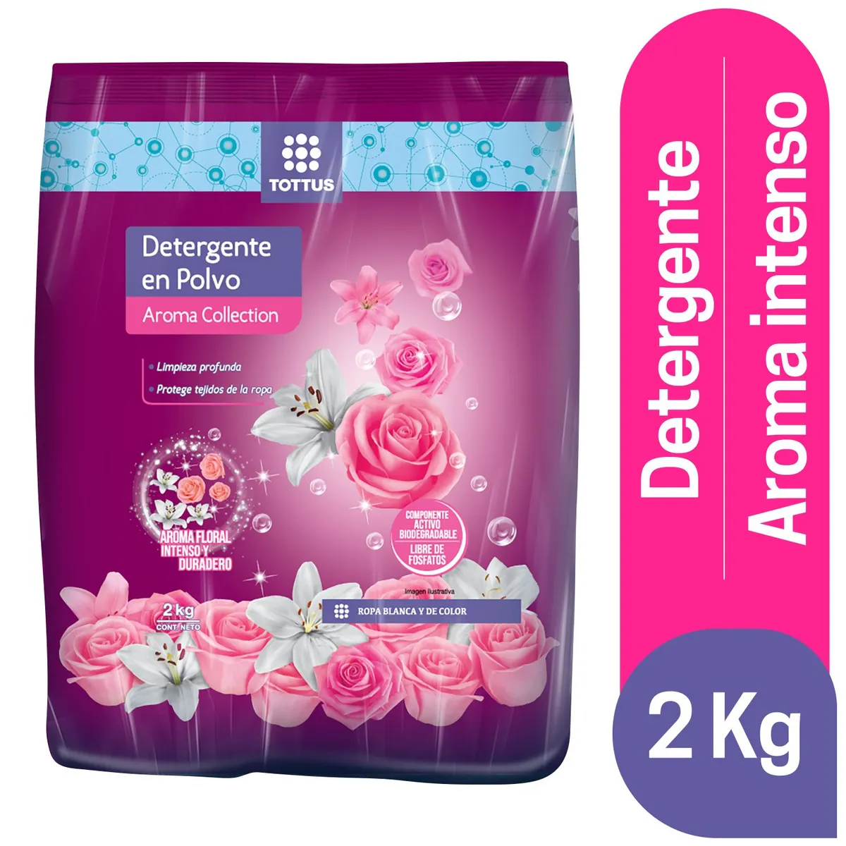 TOTTUS - Detergente en Polvo Tottus Aroma Collection Bolsa 2 Kg
