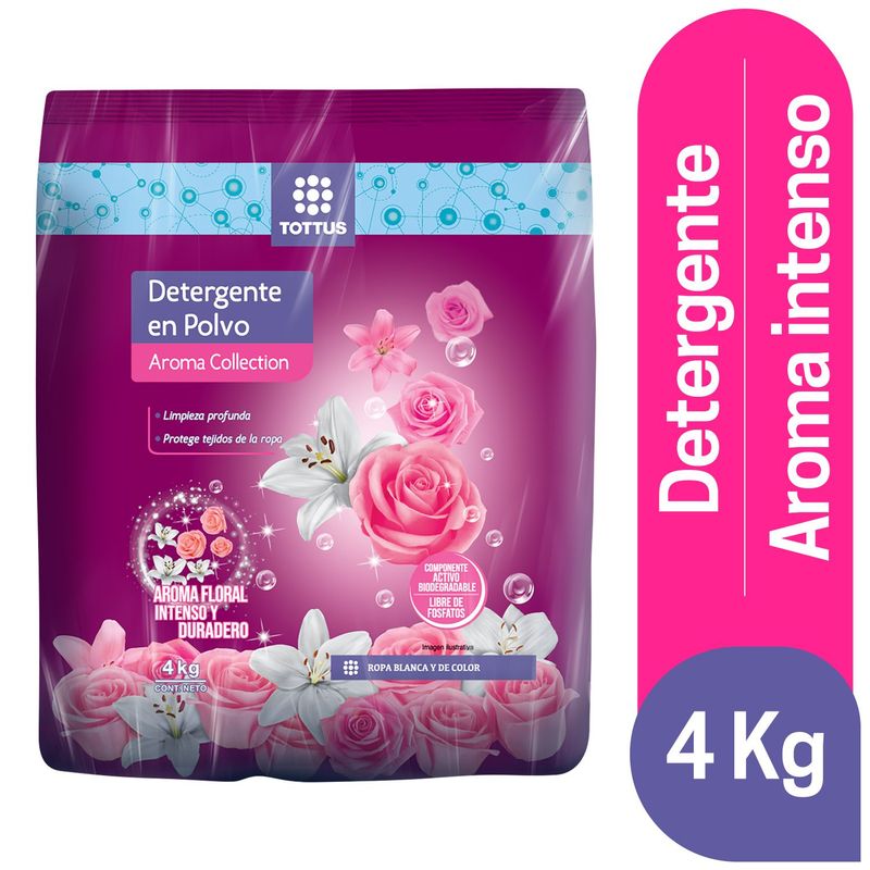 TOTTUS - Detergente Tottus Polvo Aroma Collection Bolsa 4 Kg