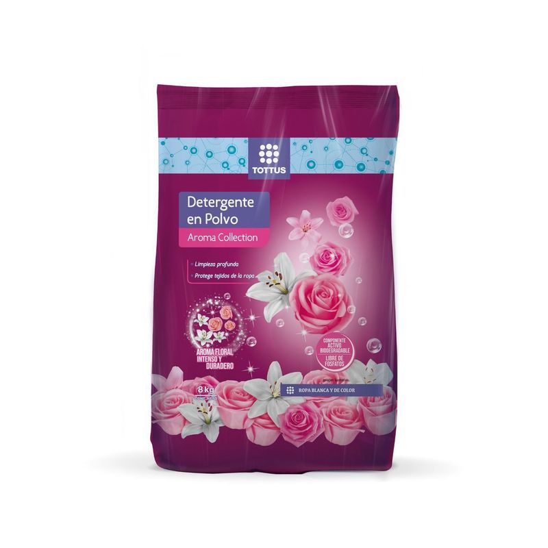 TOTTUS - Detergente Tottus Polvo Aroma Collection Bolsa 8 Kg