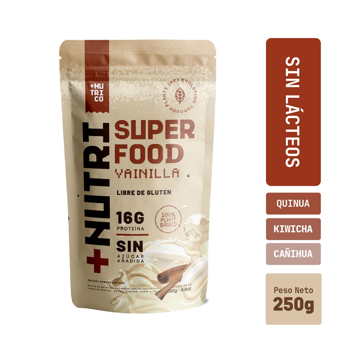 NUTRISHAKE ANDINO - Suplemento Nutricional Nutri Co con Superfoods Vainilla Doypack 250 g