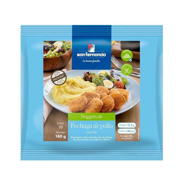 SAN FERNANDO - Nuggets Pech Pollo Chia Sin Freir 180 g
