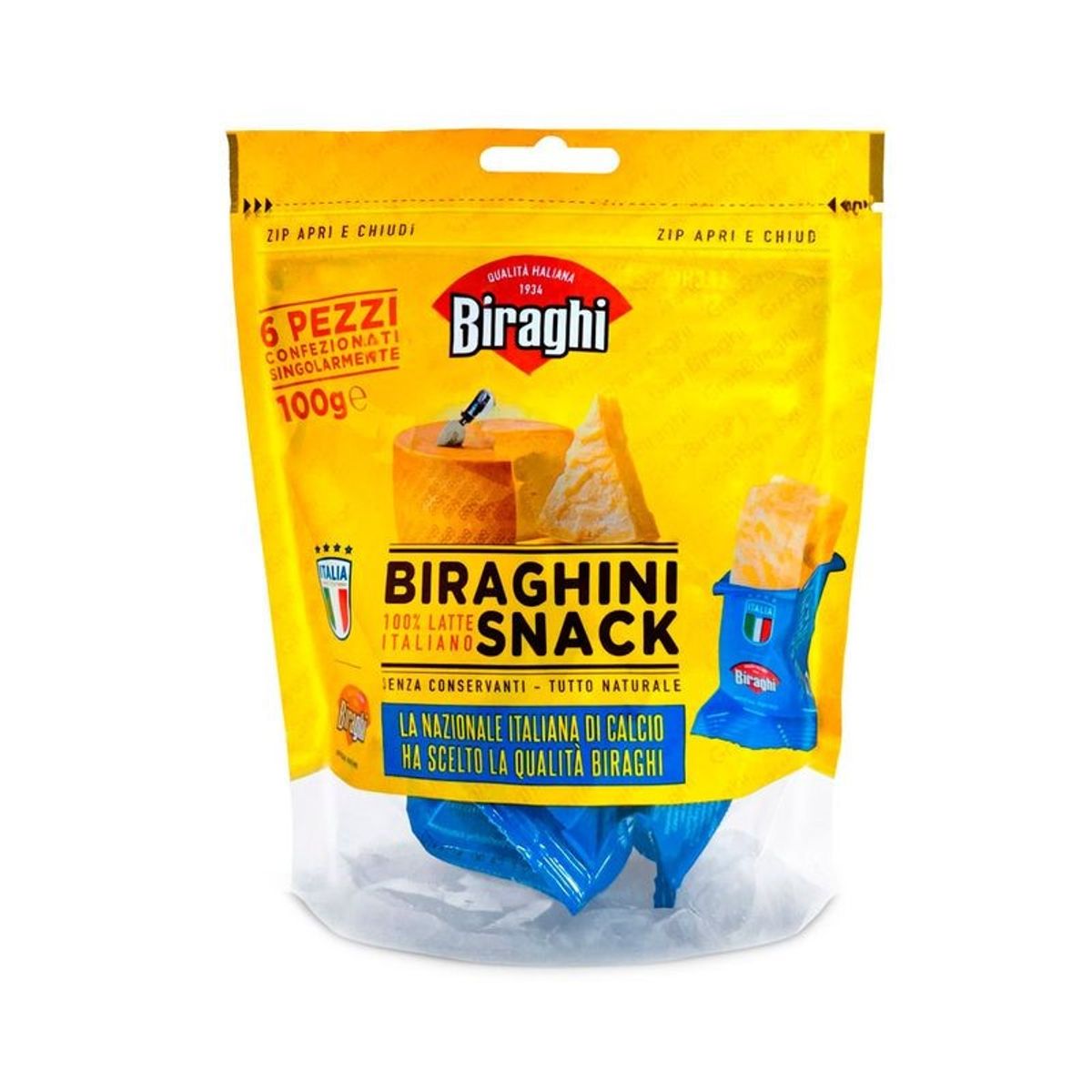 BIRAGHI - Queso Parmesano Biragui Snacks Empaque 100 g