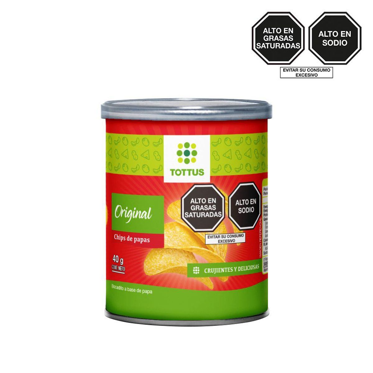 TOTTUS - Chips de Papas Sabor Original Tottus 40 g