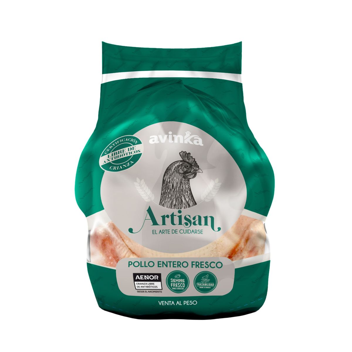 ARTISAN - Pollo Fresco Entero Artisan. Libre de Antibióticos.