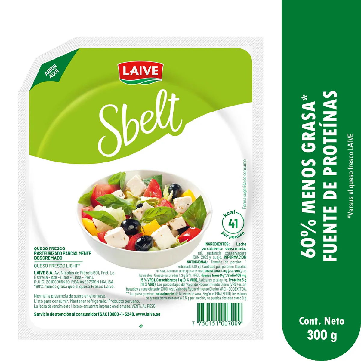 LAIVE - Queso Fresco Laive Sbelt x Kg