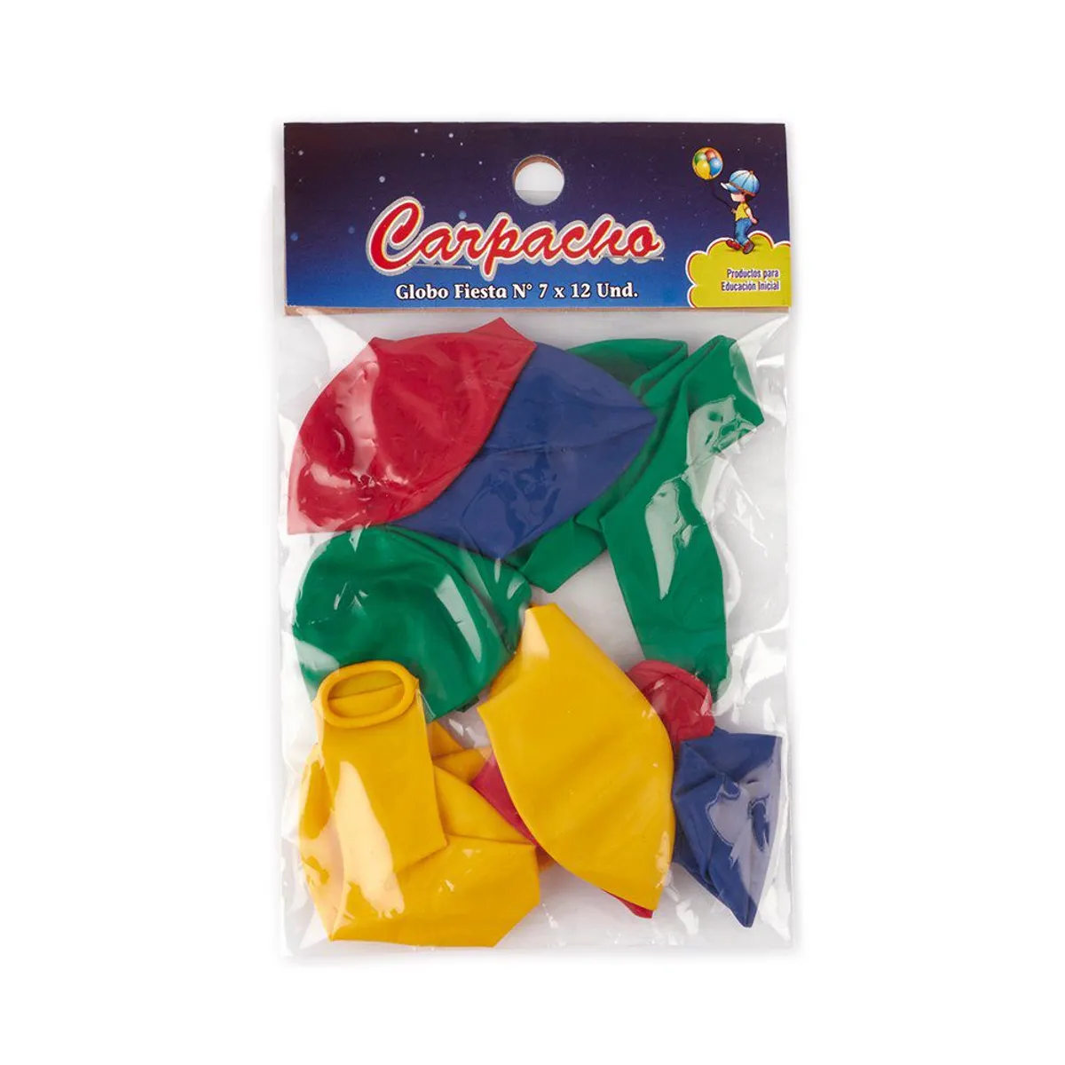 TOTTUS - GLOBO FIESTA N7 COLORES OSCUROS X 12 UN