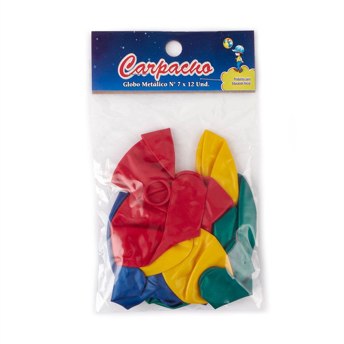 TOTTUS - GLOBO METALICO N7 COLORES OSCUROS X12 UN