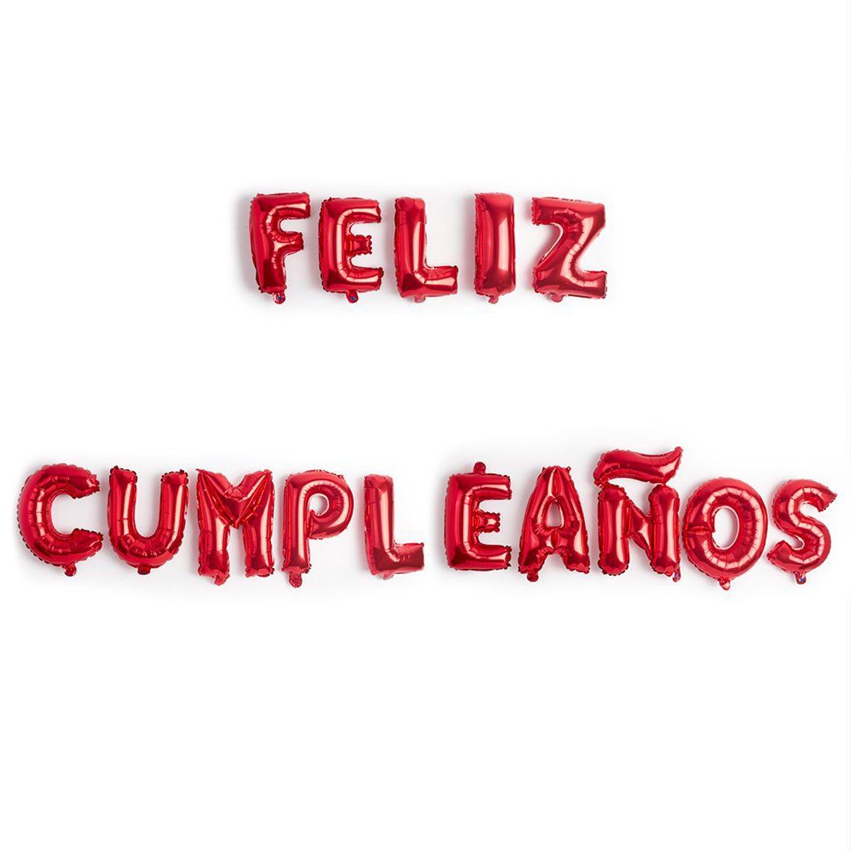 TOTTUS - Globos Letras Feliz Cumpleaños Metálico Rojo