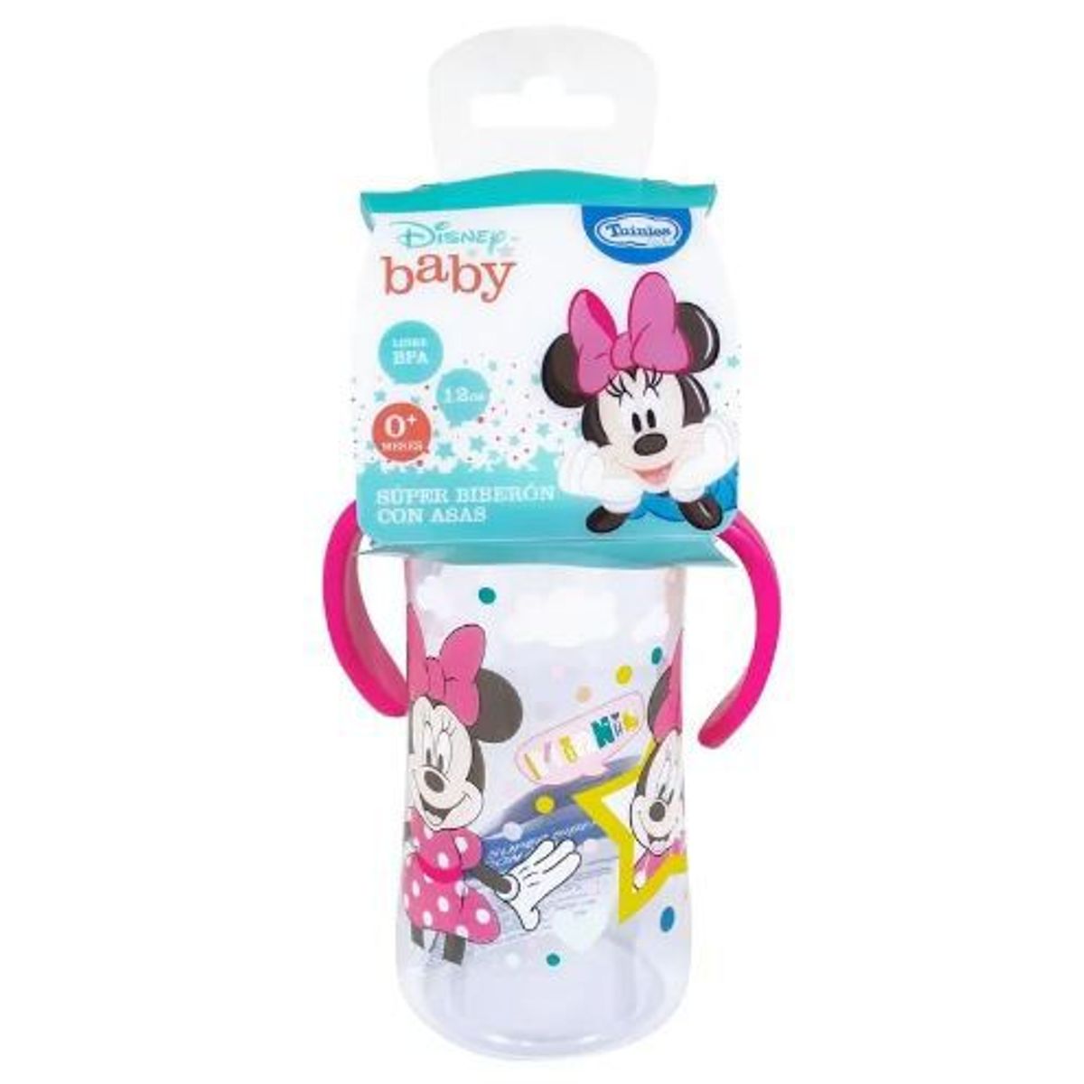 TUINIES - Súper Biberón con Asas Minnie Tuinies 12 Oz
