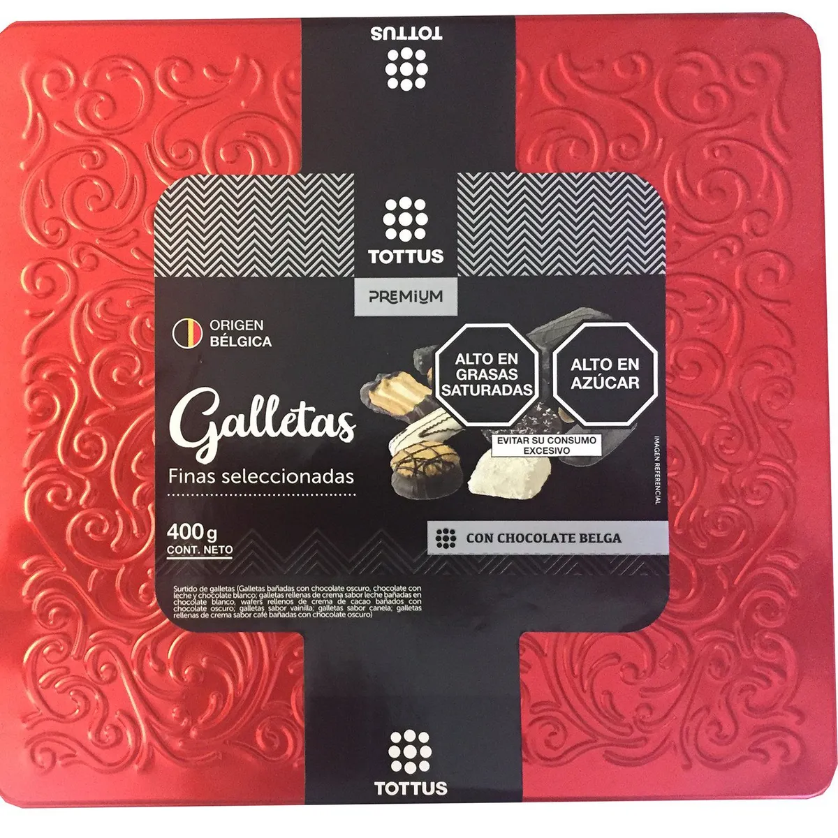 TOTTUS - Galletas Surtidas en Lata Tottus Premium 400g