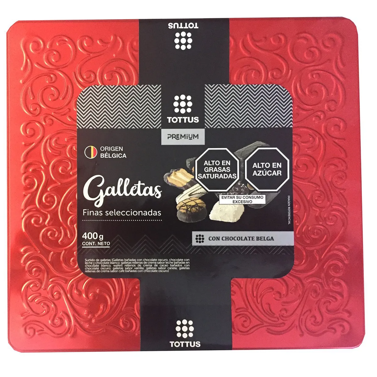 TOTTUS - Galletas Surtidas en Lata Tottus Premium 400g