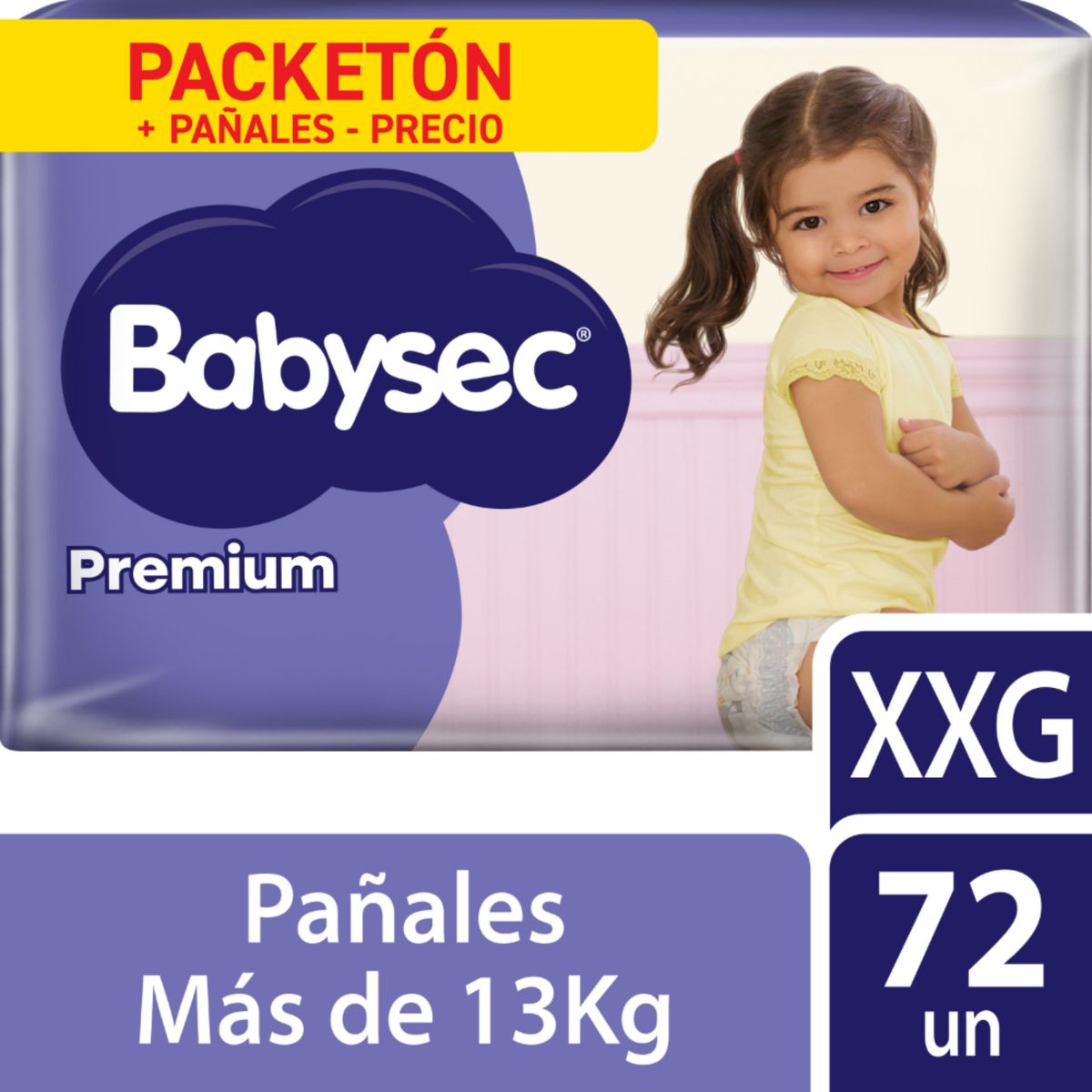 BABYSEC - Pañales Babysec Premium Talla XXG Empaque 72 Und