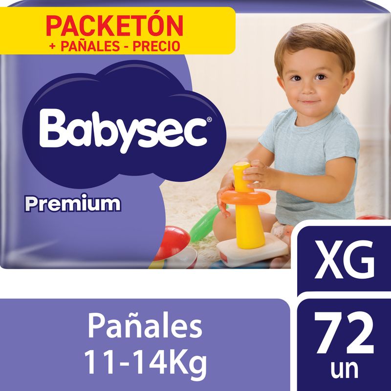 BABYSEC - Pañales Babysec Premium Talla XG Empaque 72 Und