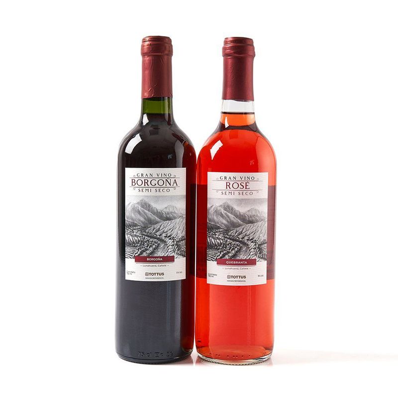 TOTTUS - Pack Vino Precio Uno Borgoña 750 mL + Rosé Tottus 750 mL
