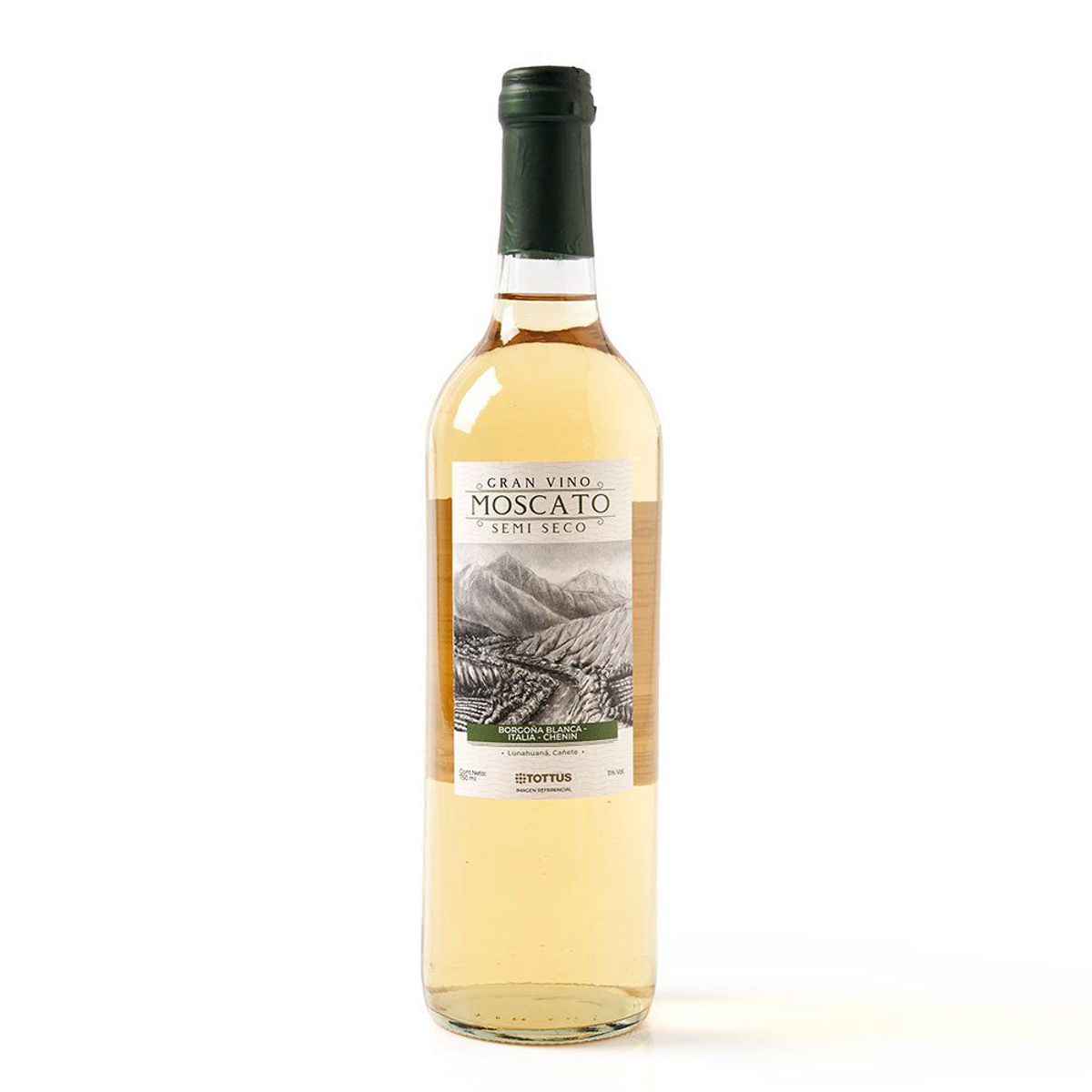 TOTTUS - Vino Blanco Semi Seco Tottus Botella 750 mL