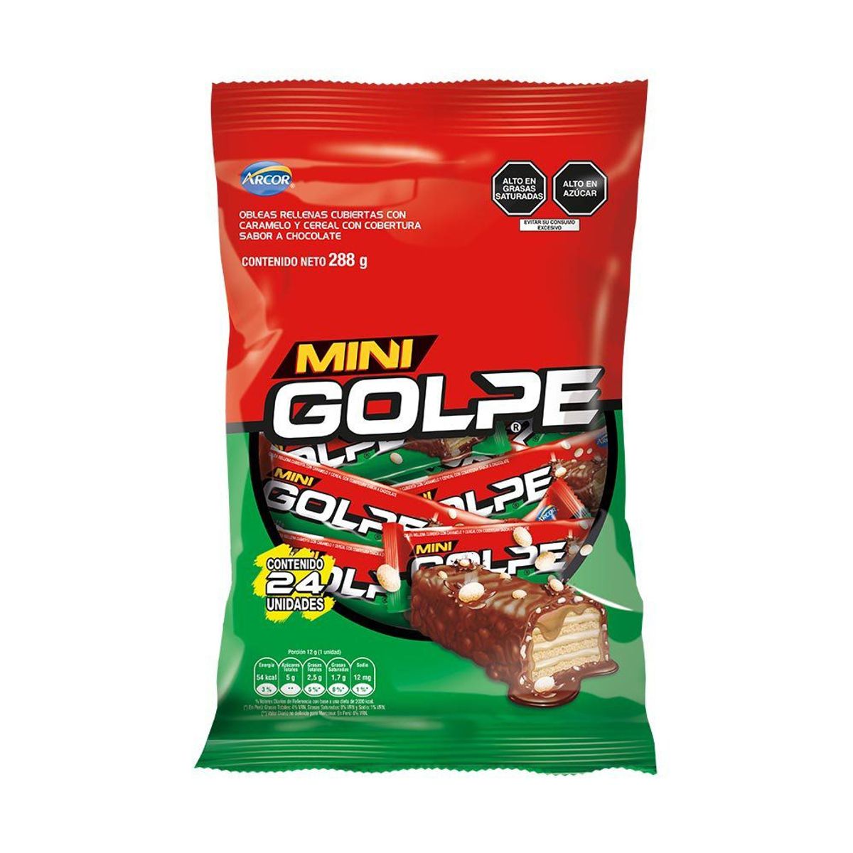 GOLPE - Obleas Mini Golpe Sabor Chocolate Bolsa 288 g