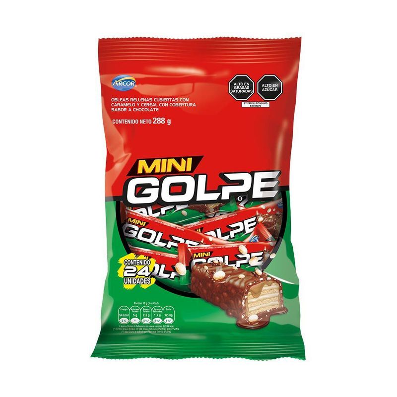 GOLPE - Obleas Mini Golpe Sabor Chocolate Bolsa 288 g