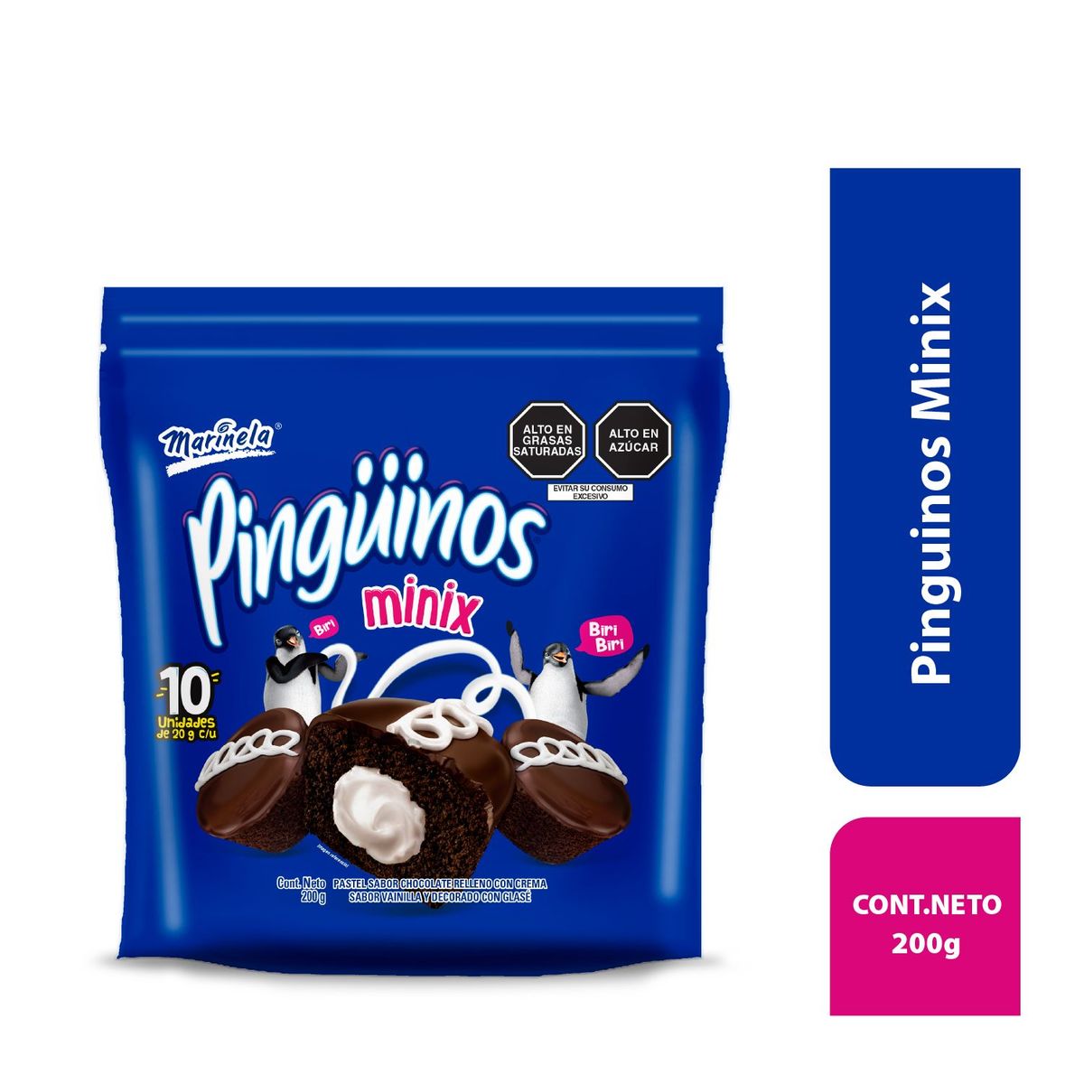 BIMBO - Mini Pingüino Marinela Bolsa 10 Und