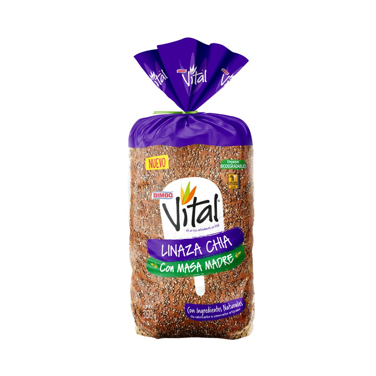 BIMBO - Pan de Molde Bimbo Vital Multicereal Chía y Linaza Bolsa 360 g