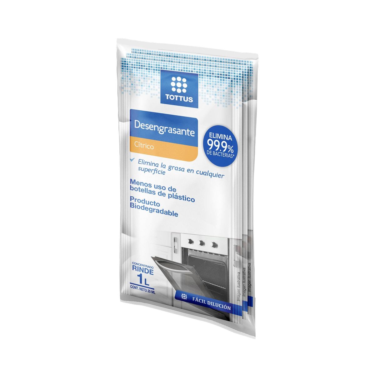 TOTTUS - Desengrasante Tottus Sachet Empaque 3 Und