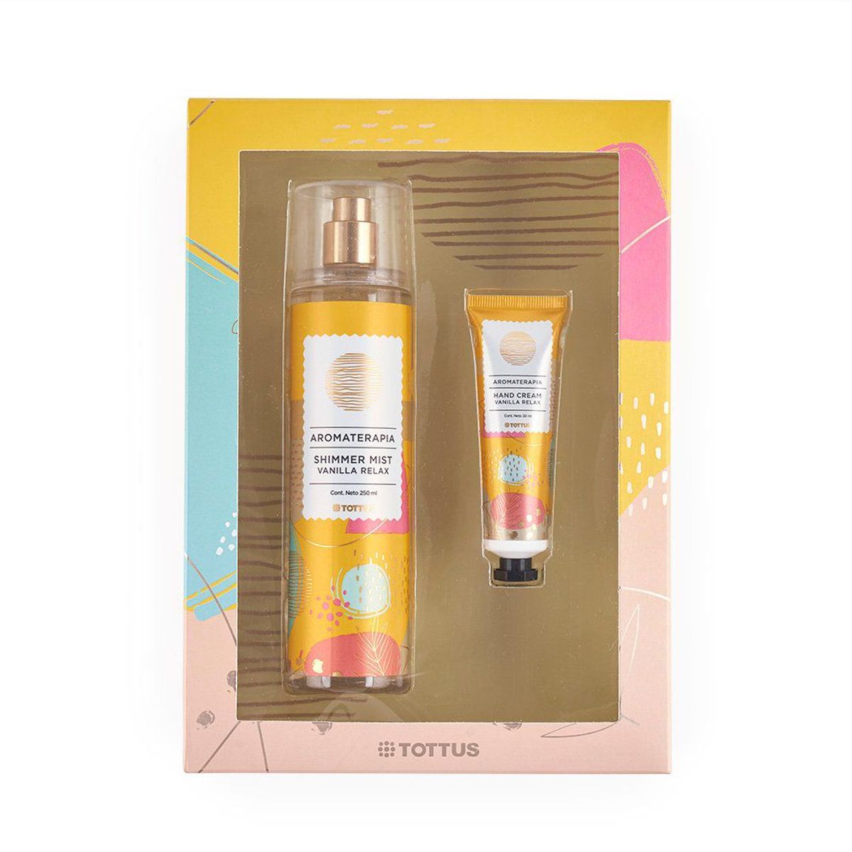 TOTTUS - Set Tottus Vanilla Relax Shimmer Mist + Crema de Manos