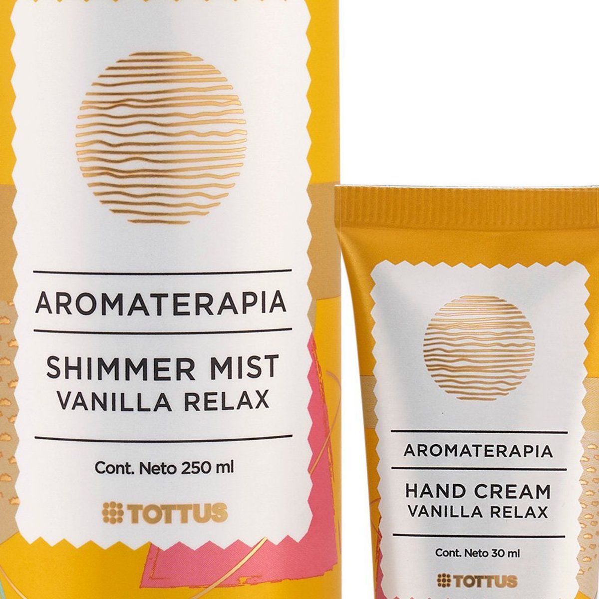 TOTTUS - Set Tottus Vanilla Relax Shimmer Mist + Crema de Manos