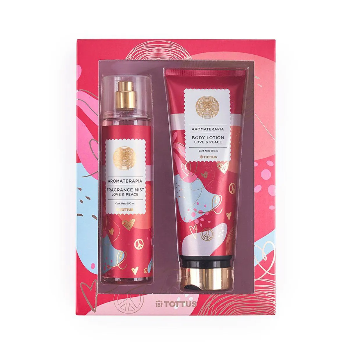 TOTTUS - Set  Tottus Love & Peace Body Mist + Body Lotion
