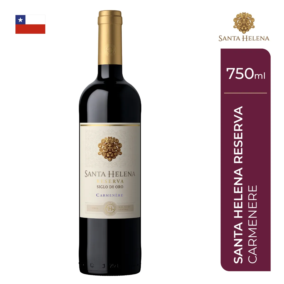 SANTA HELENA - Vino Santa Helena Reserva Carmenere Botella 750 mL