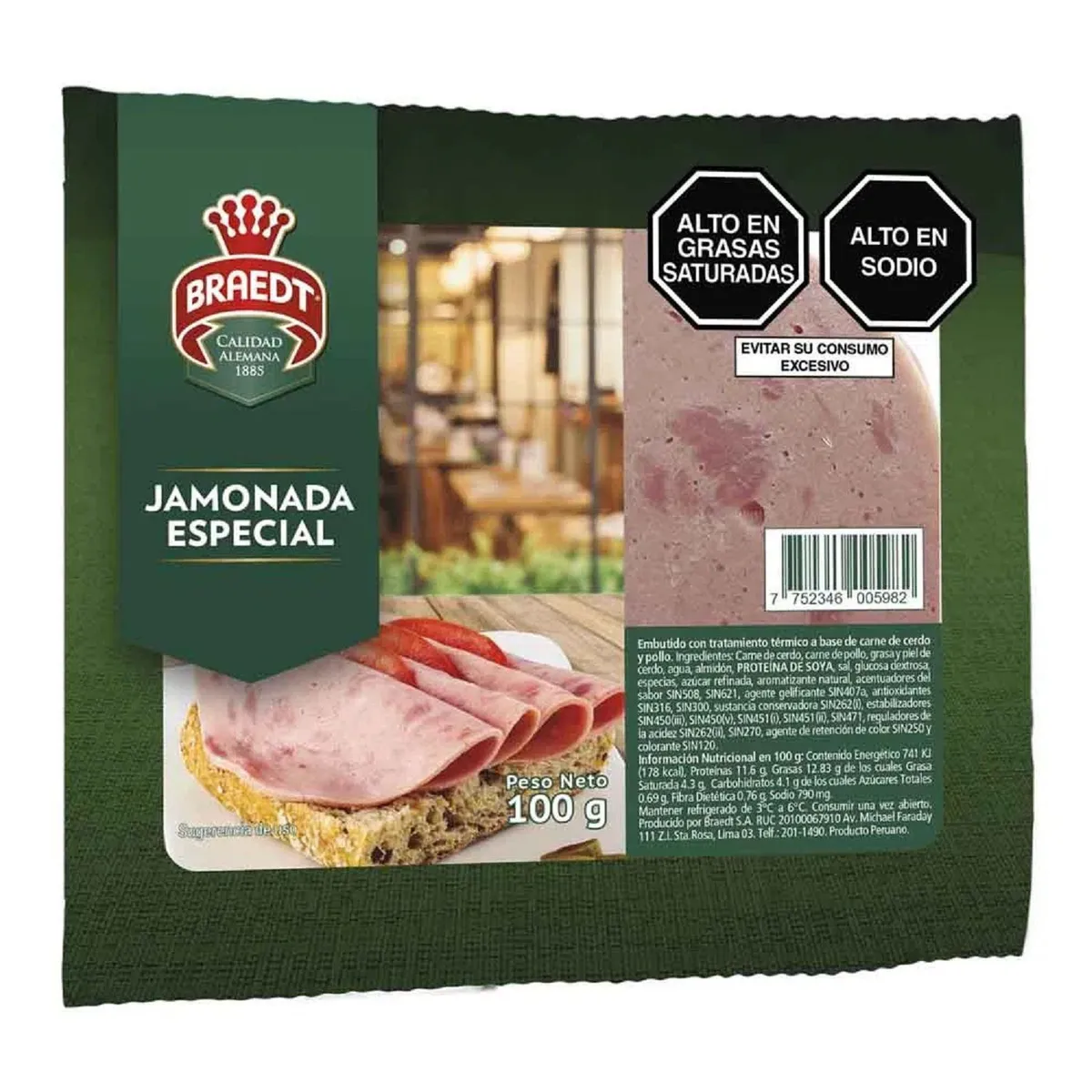 BRAEDT - Jamonada Especial Braedt Empaque 100 g