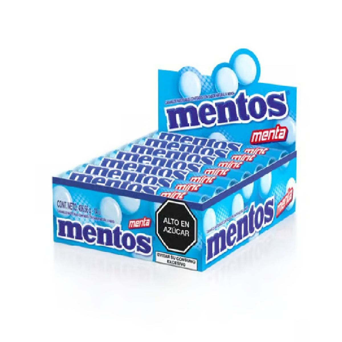 MENTOS - Caramelo Mentos Menta Display 14 Und