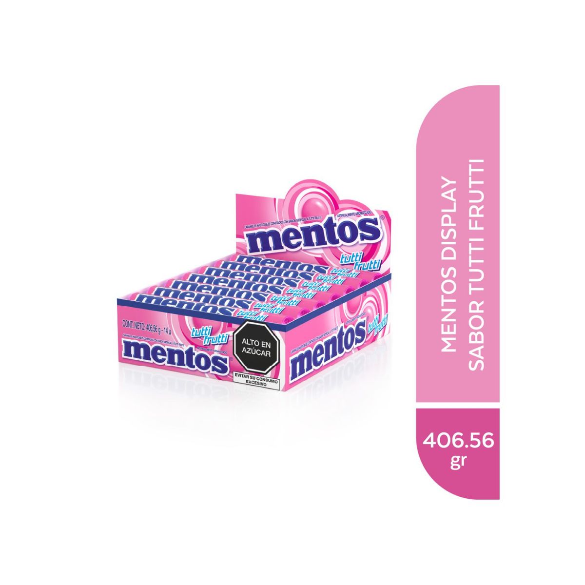 MENTOS - Caramelo Mentos Tutti Frutti Display 14 Und