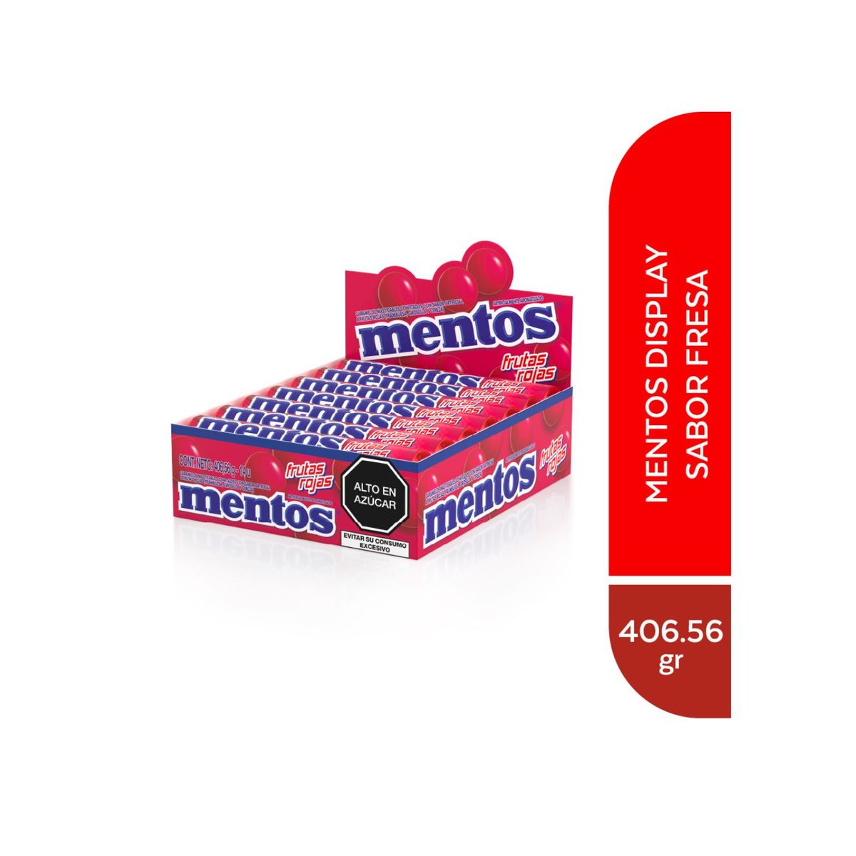 MENTOS - Caramelo Mentos Fresa Display 14 Und