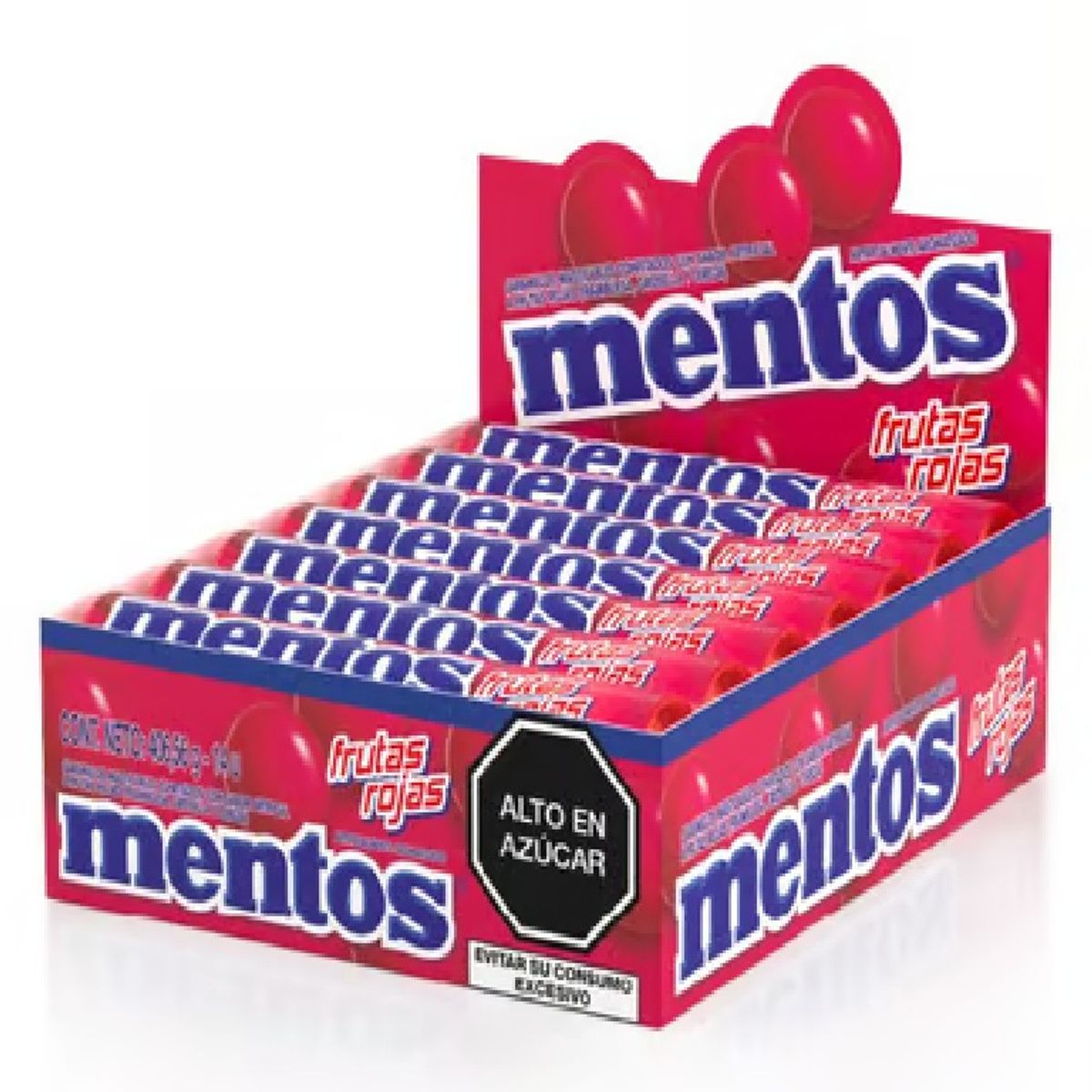 MENTOS - Caramelo Mentos Fresa Display 14 Und