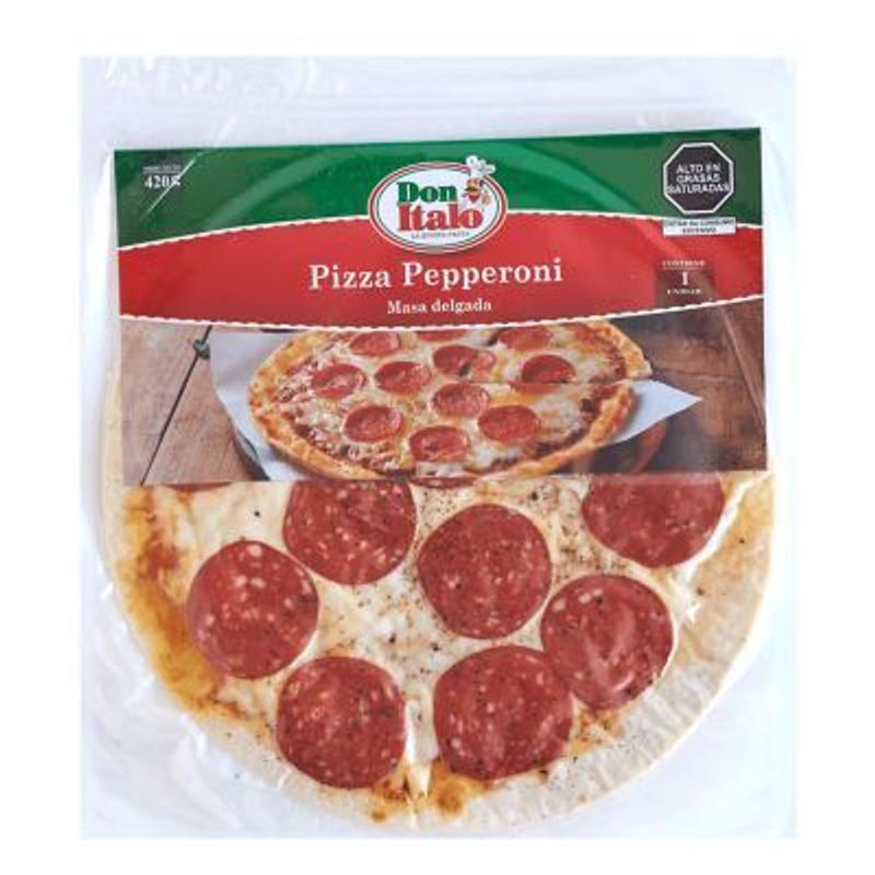 DON ITALO - PIZZA PEPPERONI MASA DELGADA X 420 GR