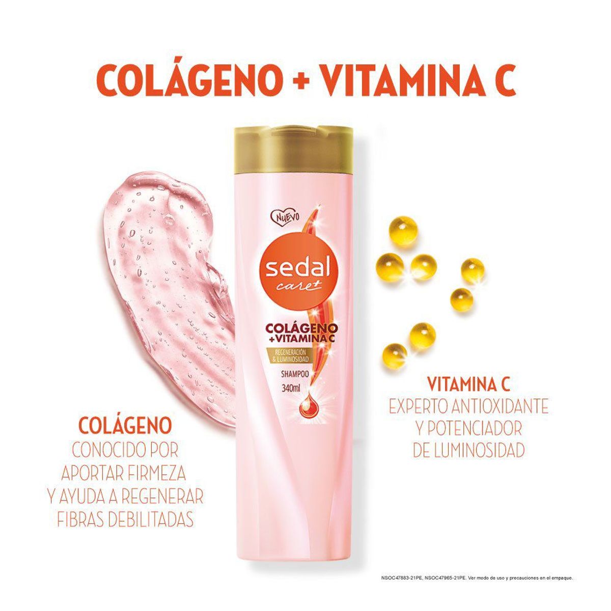 SEDAL - Shampoo Sedal Colágeno Vitamina C Botella 340 mL