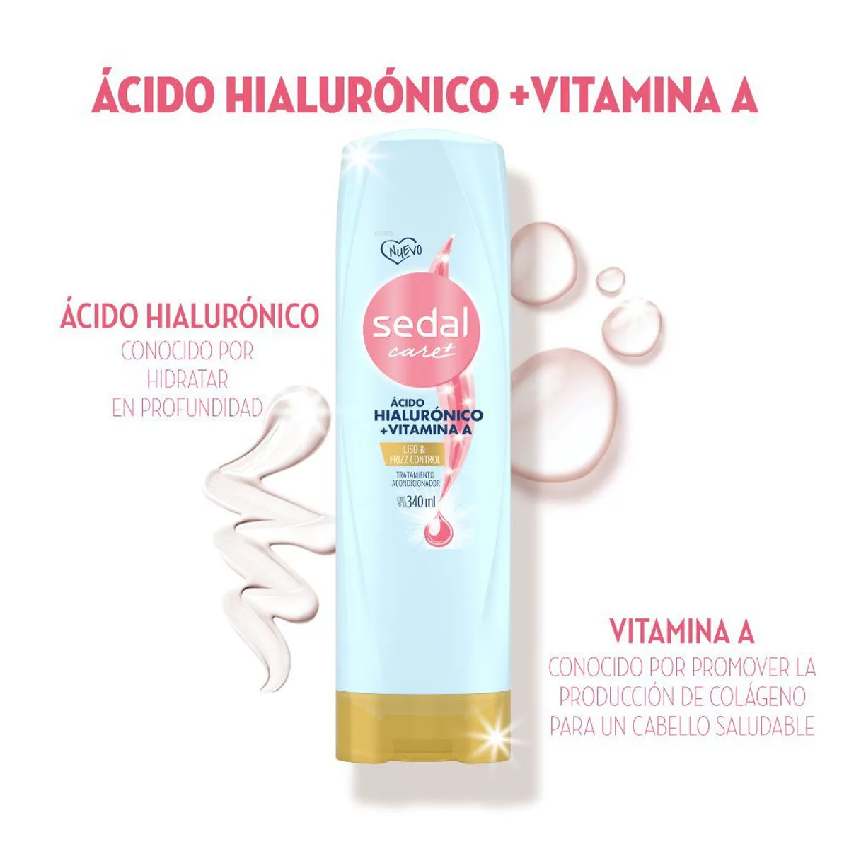 SEDAL - Acondicionador Sedal Hialurónico Liso Frizz Botella 340 mL